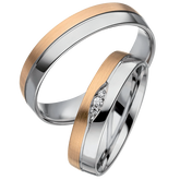 Linden Trauringe / Eheringe Grüningen - Zweifarbiges Desig - 1439/1440